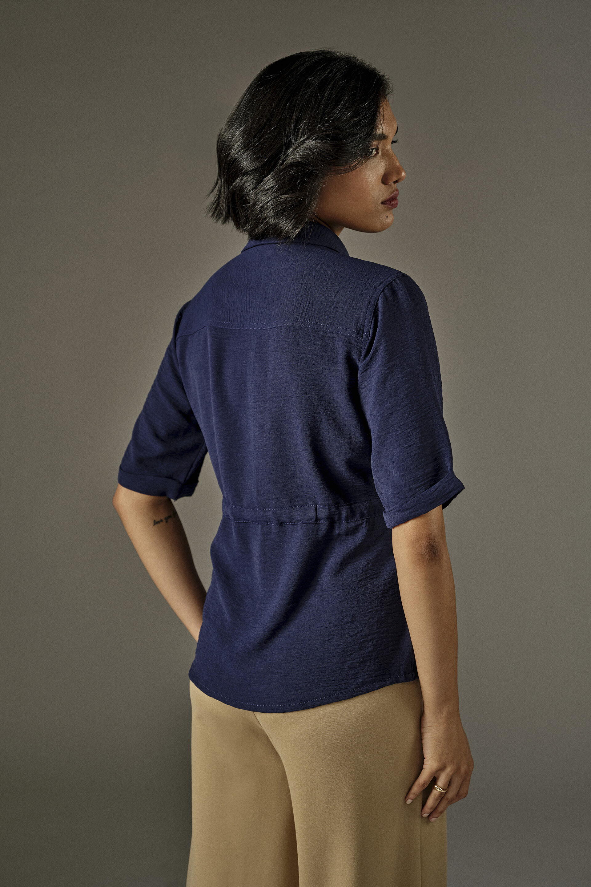 Versatile Shirt in Navy, Navy, image 5